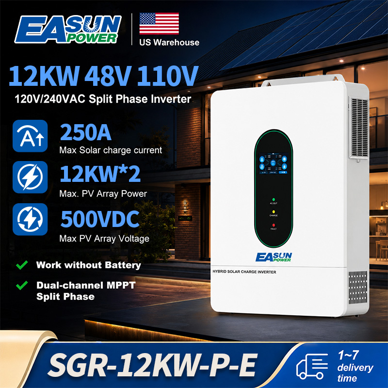 Grid Tie Inverter Limiter 2000W - EASUN POWER 12KW Split-Phase-Wechselrichter 110V 12KW