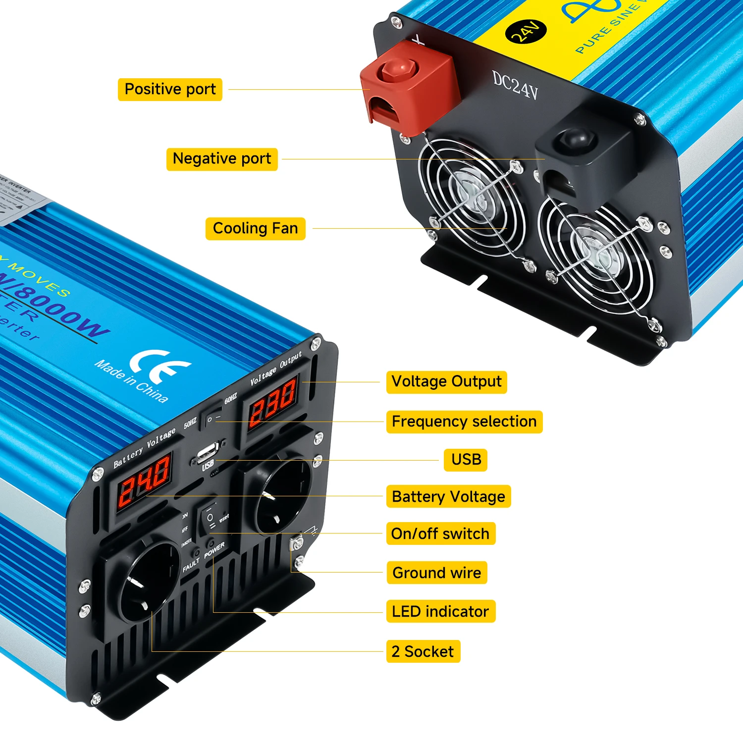 Solar-Wechselrichter mit reine – Off Grid Solar Inverter 48V 6000W Bewertung und Preis