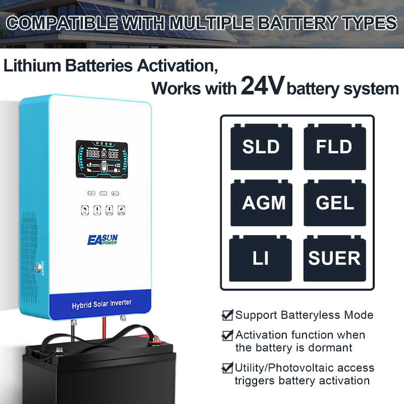 EASUN POWER 4KW 24V Hybrid-Wec – Grid Tie Inverter Limiter 2000W Bewertung und Preis